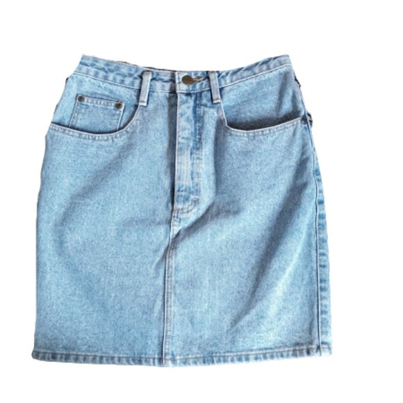 Vintage Dresses & Skirts - 🌼host pick🌼 Vintage 80s Giordano retro light wash denim skirt